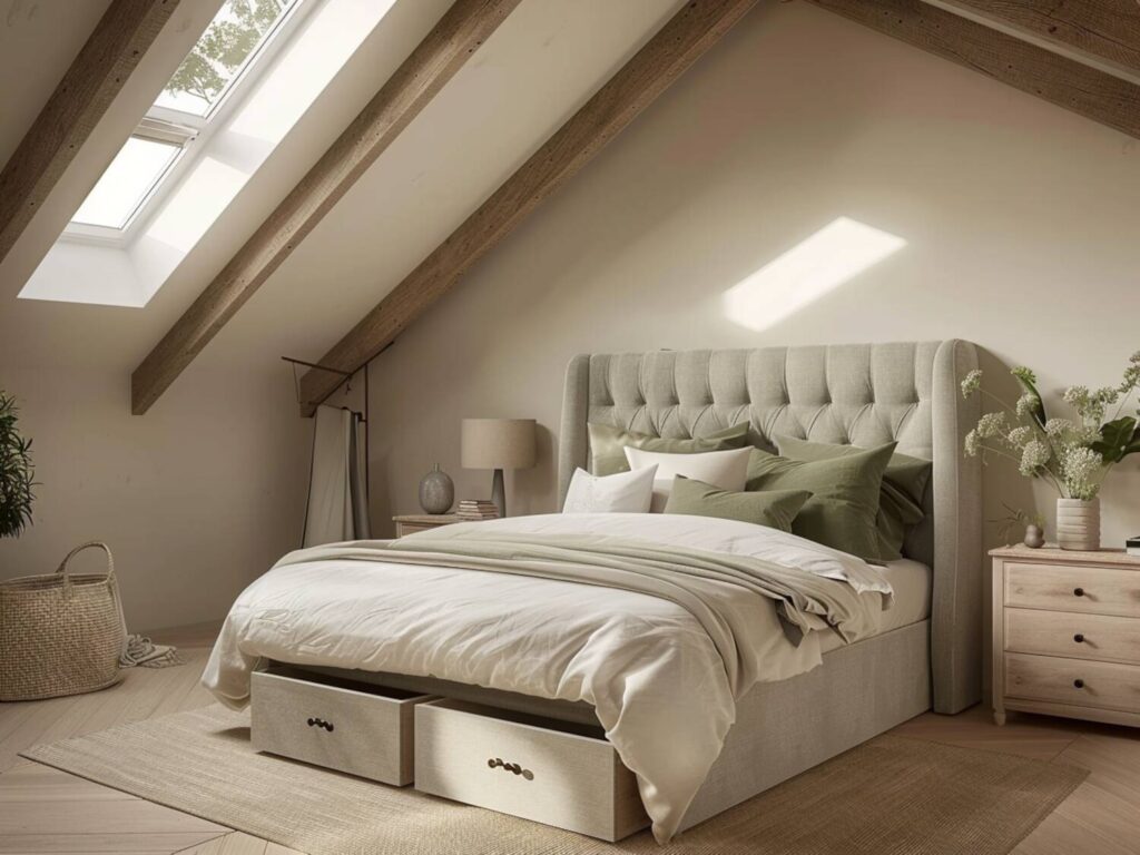 Łóżko kontynentalne do sypialni