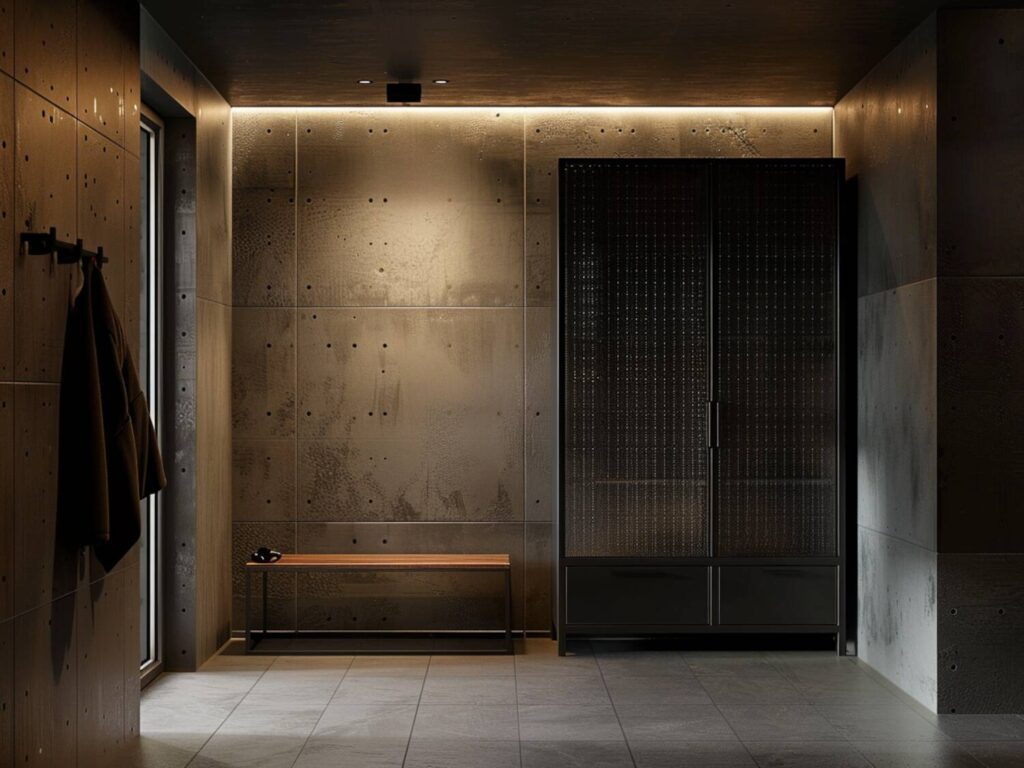 Jak urządzić przedpokój w stylu industrialnym z metalowymi meblami