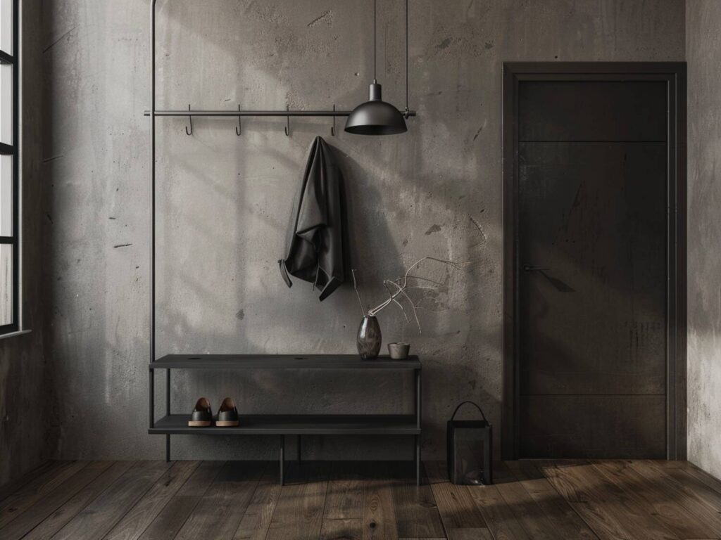 Jak urządzić przedpokój w stylu industrialnym z metalowymi meblami