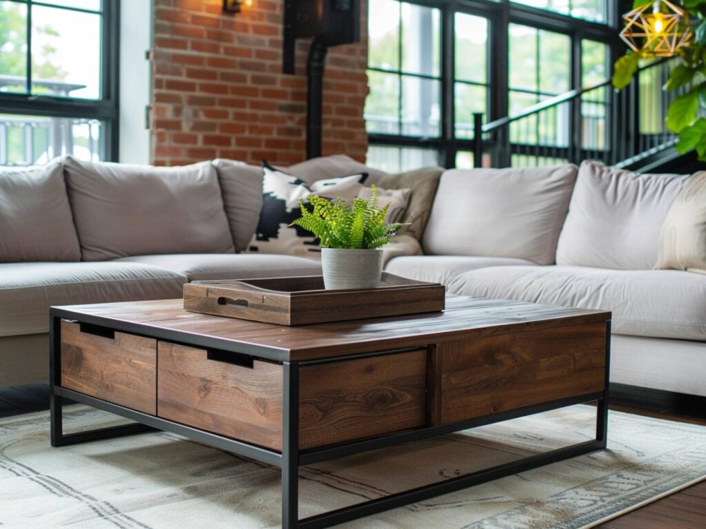 Najlepsze stoły kawowe w stylu industrialnym z funkcją przechowywania