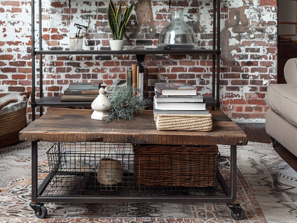 Najlepsze stoły kawowe w stylu industrialnym z funkcją przechowywania