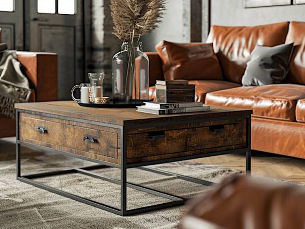 Ranking: Najlepsze stoły kawowe w stylu industrialnym z funkcją przechowywania.