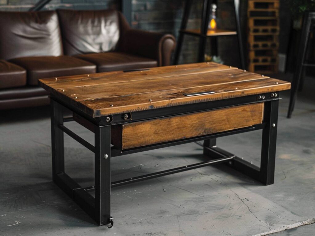 Najlepsze stoły kawowe w stylu industrialnym z funkcją przechowywania