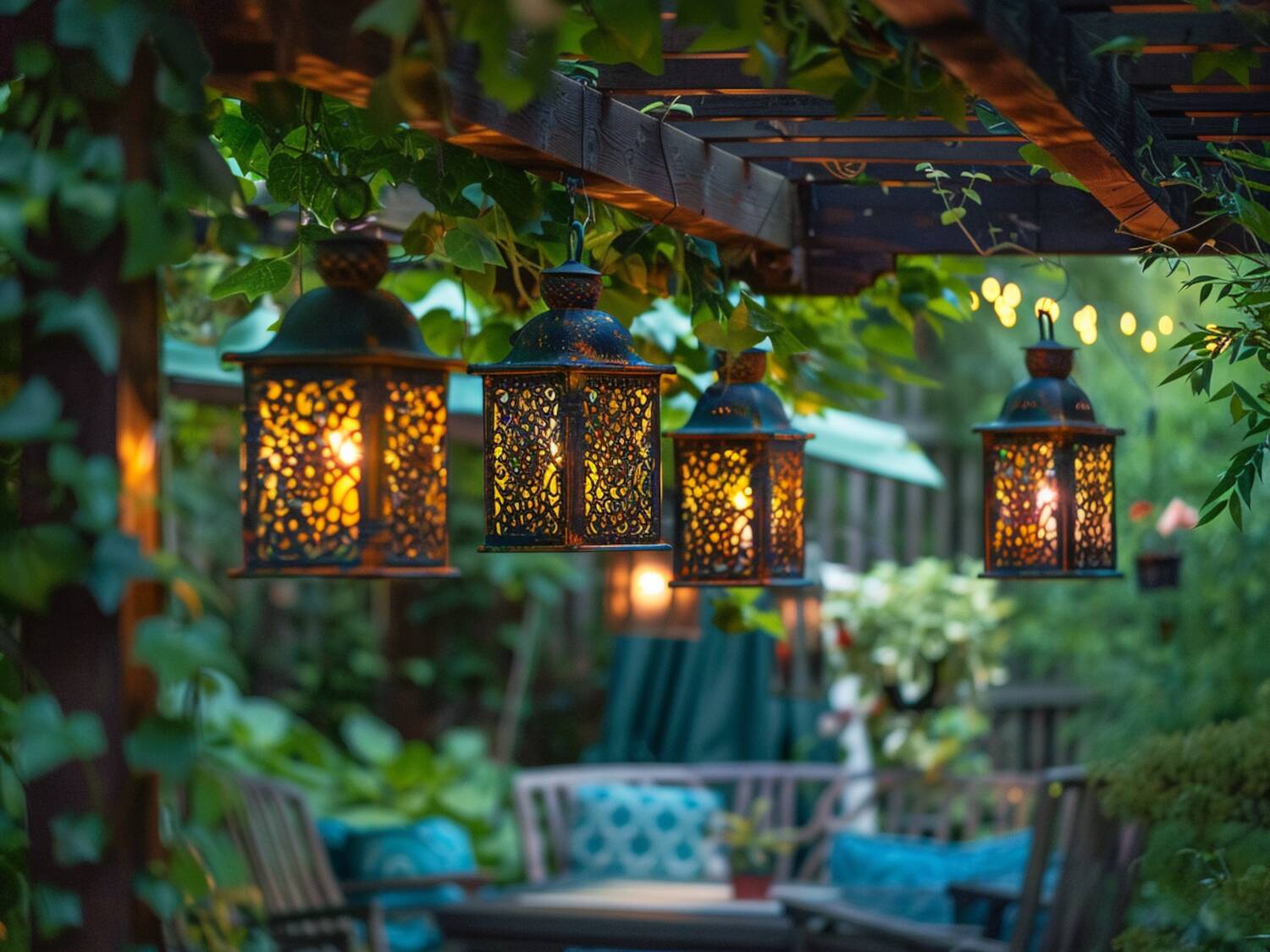 Jakie lampy ogrodowe najlepiej sprawdzą się w przestrzeniach przy pergolach w stylu retro