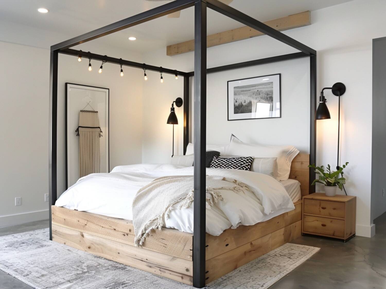 Jak dopasować łóżka w stylu industrialnym do wnętrz minimalistycznych