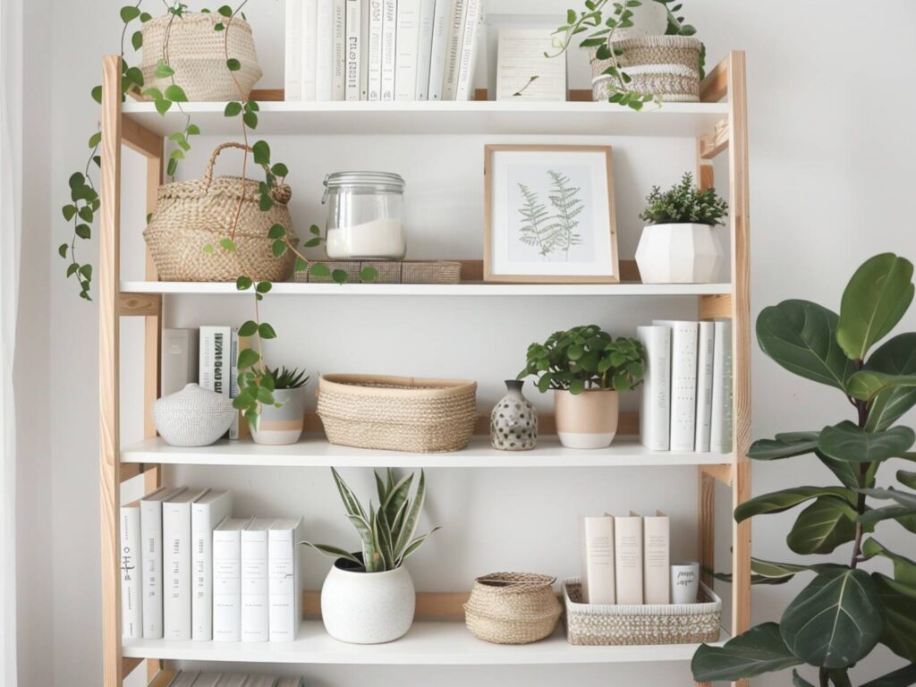 10 inspiracji na odnawianie regałów w stylu skandynawskim z naturalnymi akcentami