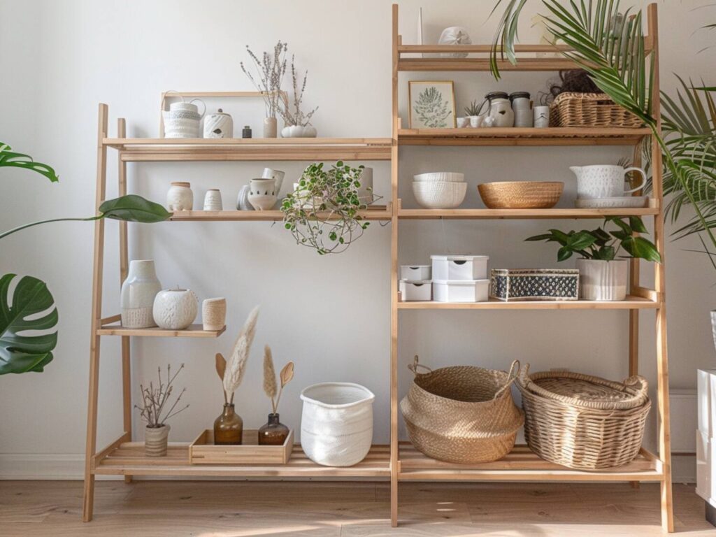 10 inspiracji na odnawianie regałów w stylu skandynawskim z naturalnymi akcentami